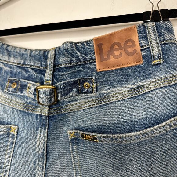 NWT Lee Vintage Medium Blue Wash High Rise Relaxed Stovepipe Distressed Jeans 28 - Picture 10 of 16